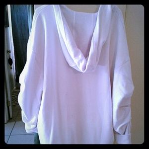 Free People White Womens oversized hoodie